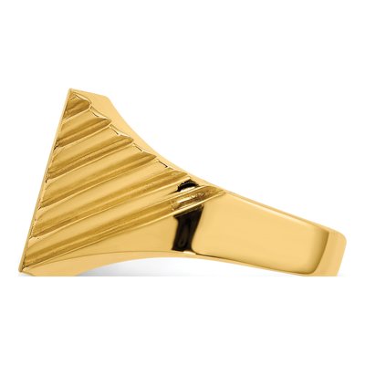 Men's 14K Yellow Gold Closed Back Signet Ring – view 4