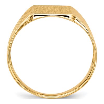 Men's 14K Yellow Gold Rectangle Signet Ring – view 3