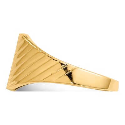 Men's 14K Yellow Gold Rectangle Signet Ring – view 4