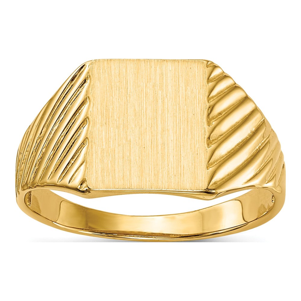 Men's 14K Yellow Gold Rectangle Signet Ring