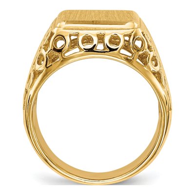Men's 14K Yellow Gold Signet Ring – view 3