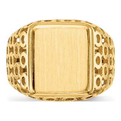 Men's 14K Yellow Gold Signet Ring – view 5