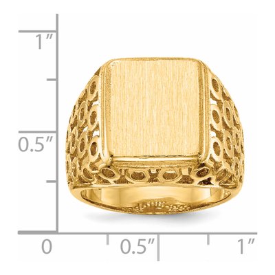 Men's 14K Yellow Gold Signet Ring – view 6