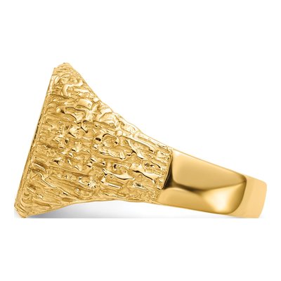 Men's 14K Yellow Gold Cushion Signet Ring – view 3