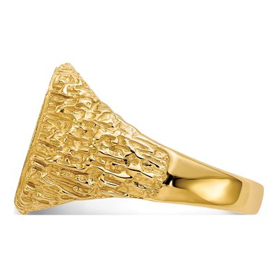 Men's 14K Yellow Gold Cushion Signet Ring – view 4
