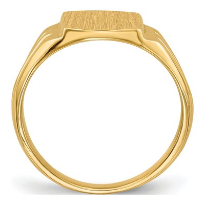 Men's 14K Yellow Gold Cushion Signet Ring – view 3
