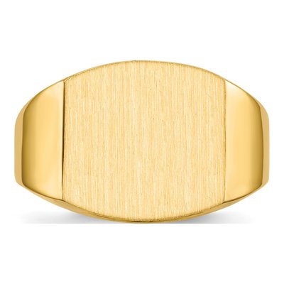 Men's 14K Yellow Gold Signet Ring – view 5