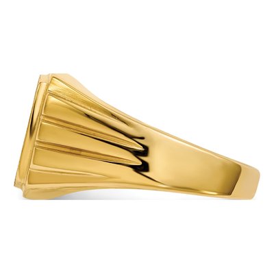 Men's 14K Yellow Gold Signet Ring Mounting – view 3