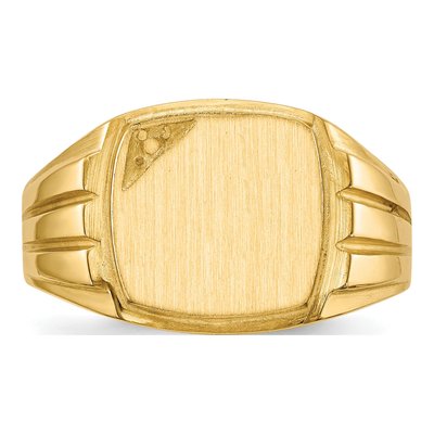 Men's 14K Yellow Gold Signet Ring Mounting – view 4