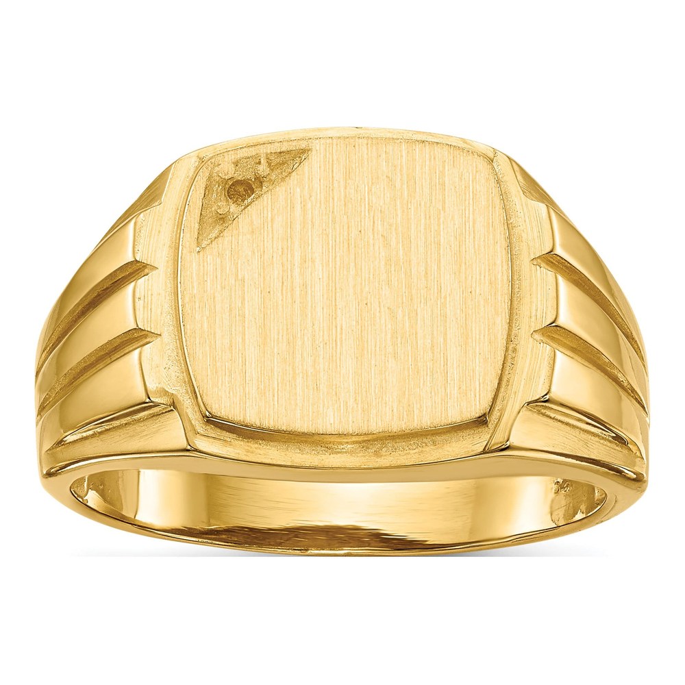 Men's 14K Yellow Gold Signet Ring Mounting