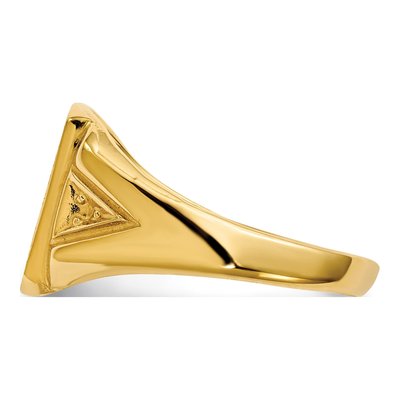 Men's 14K Yellow Gold Open Back Signet Ring Mounting – view 3