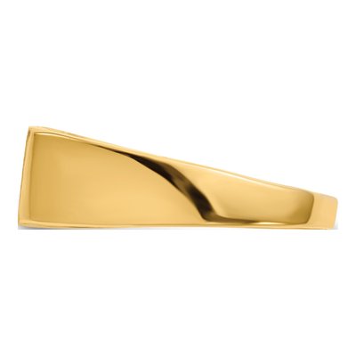 14K Yellow Gold Rectangle Closed Back Signet Ring – view 4