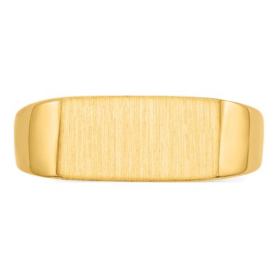 14K Yellow Gold Rectangle Closed Back Signet Ring – view 5