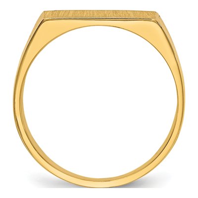 14K Yellow Gold Rectangle Signet Ring – view 3