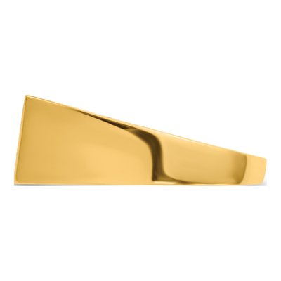 14K Yellow Gold Rectangle Signet Ring – view 4