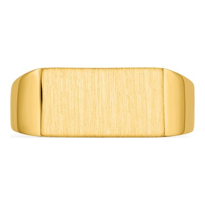 14K Yellow Gold Rectangle Signet Ring – view 5
