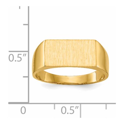 14K Yellow Gold Rectangle Signet Ring – view 6