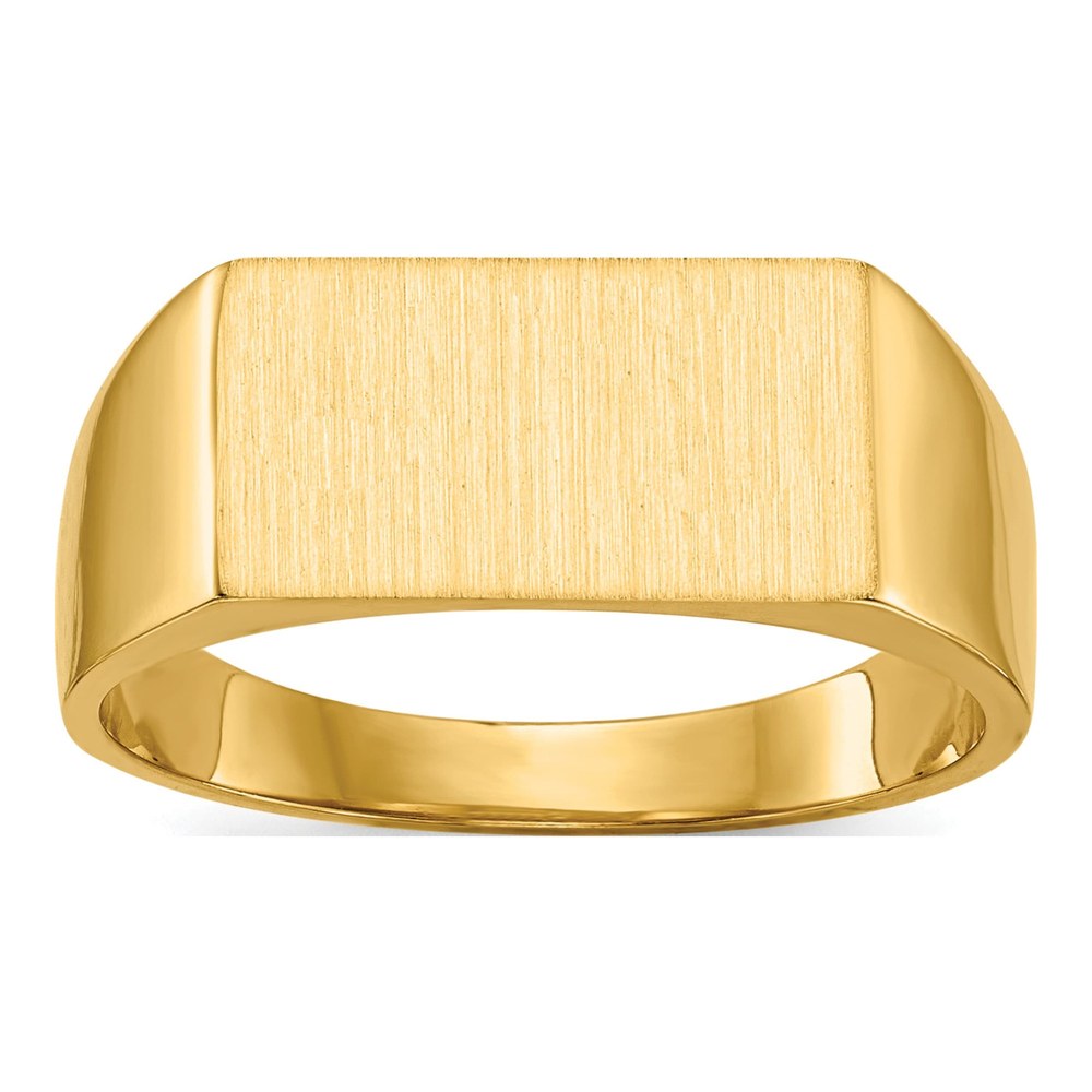 14K Yellow Gold Rectangle Signet Ring