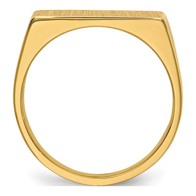 Men's 14K Yellow Gold Rectangle Signet Ring – view 3