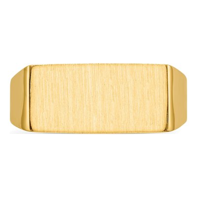 Men's 14K Yellow Gold Rectangle Signet Ring – view 5
