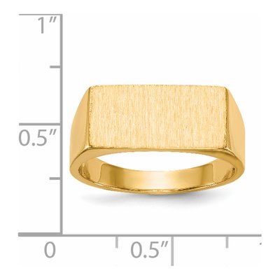 Men's 14K Yellow Gold Rectangle Signet Ring – view 6