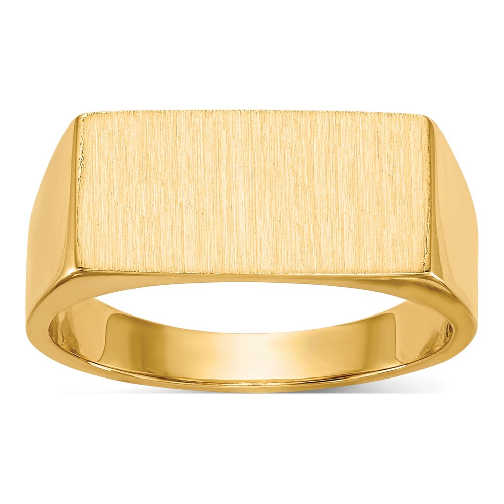 Men's 14K Yellow Gold Rectangle Signet Ring