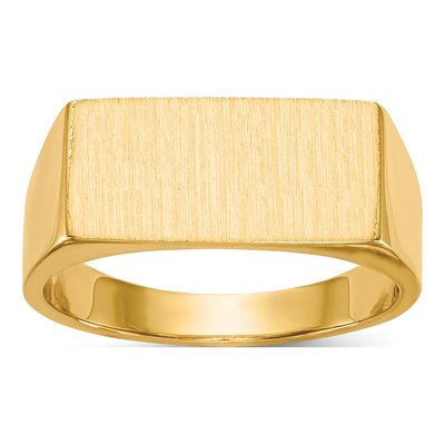 Men's 14K Yellow Gold Rectangle Signet Ring