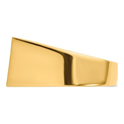 Men's 14K Yellow Gold Rectangle Signet Ring – view 3