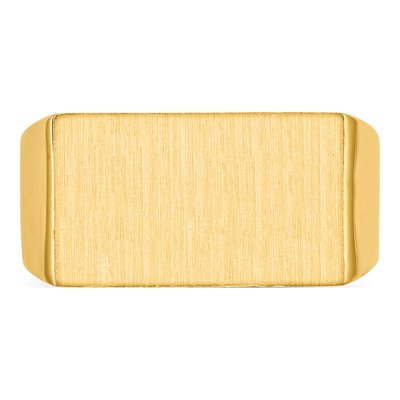 Men's 14K Yellow Gold Rectangle Signet Ring – view 4