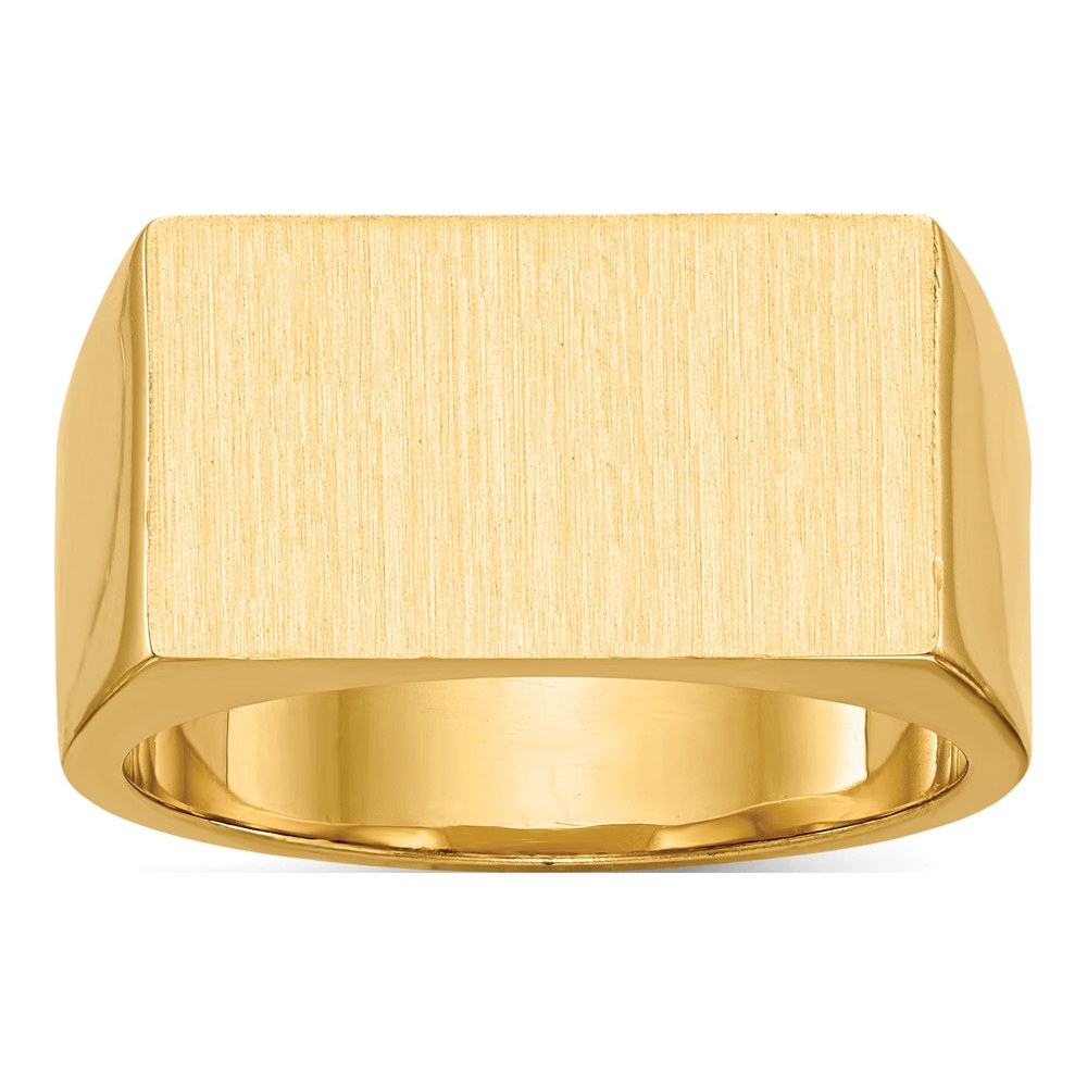Men's 14K Yellow Gold Rectangle Signet Ring