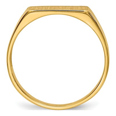 14K Yellow Gold Rectangle Signet Ring – view 3