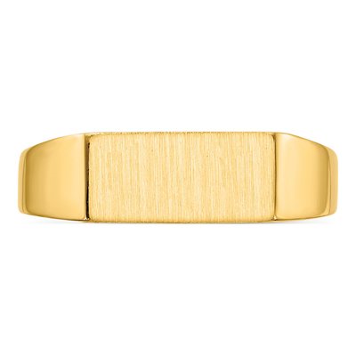 14K Yellow Gold Rectangle Signet Ring – view 5