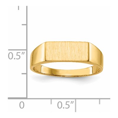14K Yellow Gold Rectangle Signet Ring – view 6