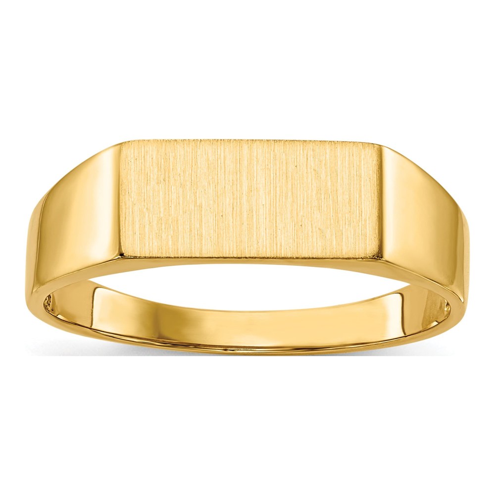14K Yellow Gold Rectangle Signet Ring