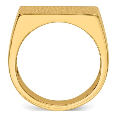 Men's 14K Yellow Gold Rectangle Signet Ring – view 3
