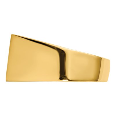 Men's 14K Yellow Gold Rectangle Signet Ring – view 4