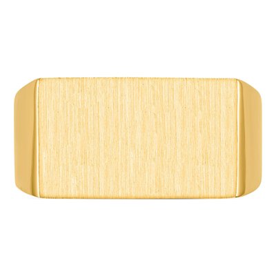 Men's 14K Yellow Gold Rectangle Signet Ring – view 5