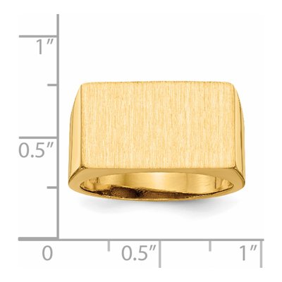 Men's 14K Yellow Gold Rectangle Signet Ring – view 6