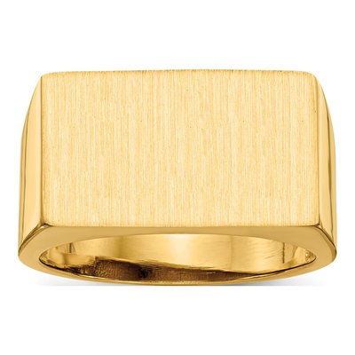 Men's 14K Yellow Gold Rectangle Signet Ring