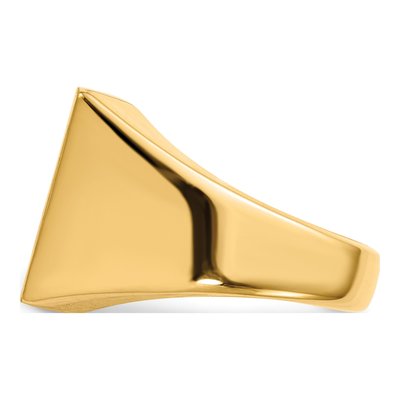 Men's 14K Yellow Gold Rectangle Signet Ring – view 4