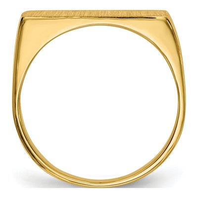 Men's 14K Yellow Gold Rectangle Signet Ring – view 2