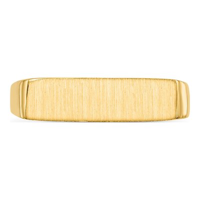 Men's 14K Yellow Gold Rectangle Signet Ring – view 4