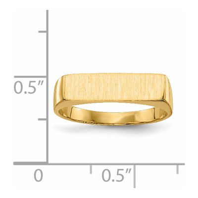 Men's 14K Yellow Gold Rectangle Signet Ring – view 5