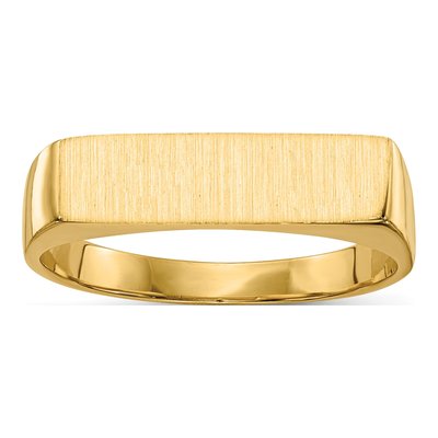 Men's 14K Yellow Gold Rectangle Signet Ring