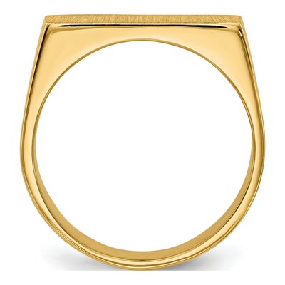 Men's 14K Yellow Gold Rectangle Signet Ring – view 3