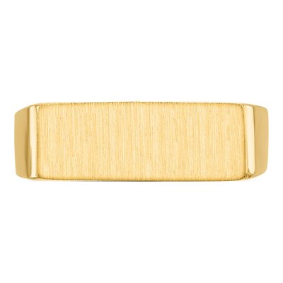 Men's 14K Yellow Gold Rectangle Signet Ring – view 5