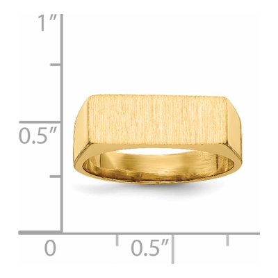 Men's 14K Yellow Gold Rectangle Signet Ring – view 6