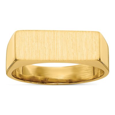 Men's 14K Yellow Gold Rectangle Signet Ring