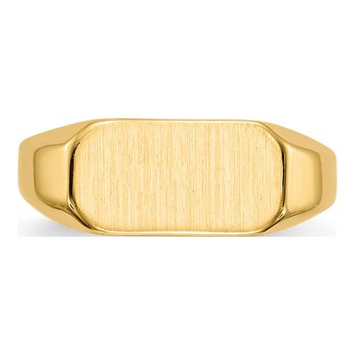14K Yellow Gold Kids' Signet Ring – view 5