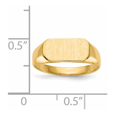 14K Yellow Gold Kids' Signet Ring – view 6